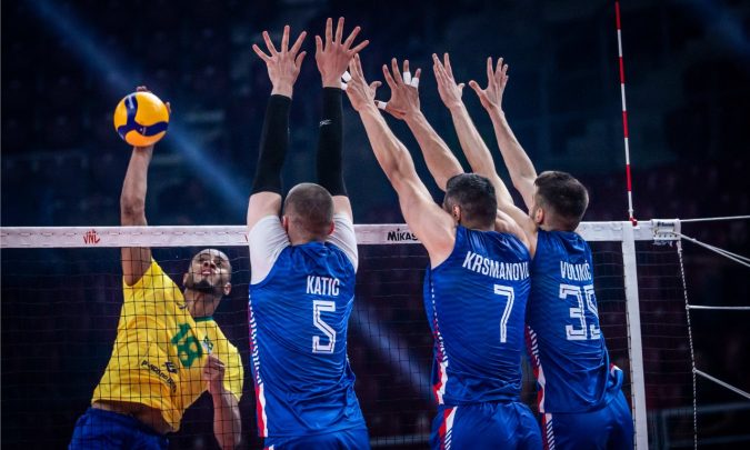 Brasil supera a Sérvia com facilidade e volta a vencer na Liga das Nações Masculina de Vôlei