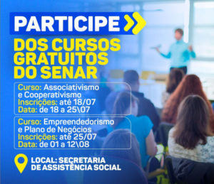 Itaporanga oferta curso gratuito de Associativismo e Cooperativismo