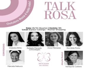 Núcleo da Mama promove Talk Rosa em alusão ao Outubro Rosa