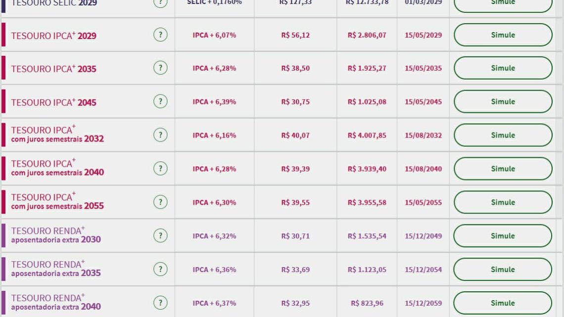 Tesouro Direto: juros de títulos de inflação chegam a 6,39%; mercado foca nos dados dos EUA e no novo arcabouço fiscal