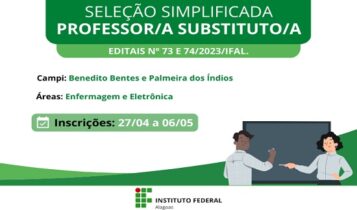 Divulgado o edital de concurso para professor substituto da Ifal