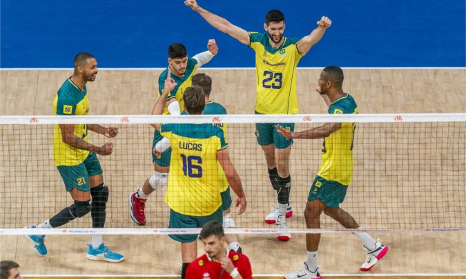 Brasil vence Bulgária com tranquilidade e sobe para quarta posição da Liga das Nações de Vôlei