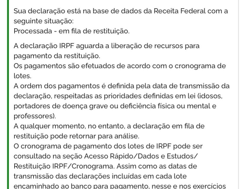 Consulta ao 3º lote da restituição de IR será aberta na segunda (24): como saber se fui contemplado?