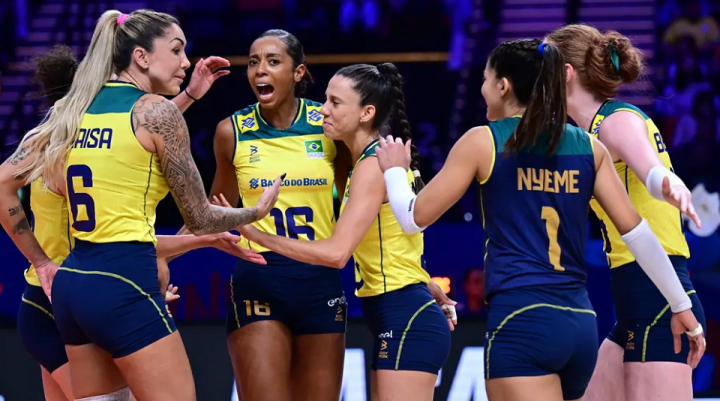 Seleção brasileira feminina de vôlei vence Holanda na Liga das Nações