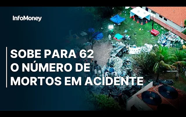 Autoridades recuperam corpos de vítimas do acidente aéreo que matou 62 pessoas