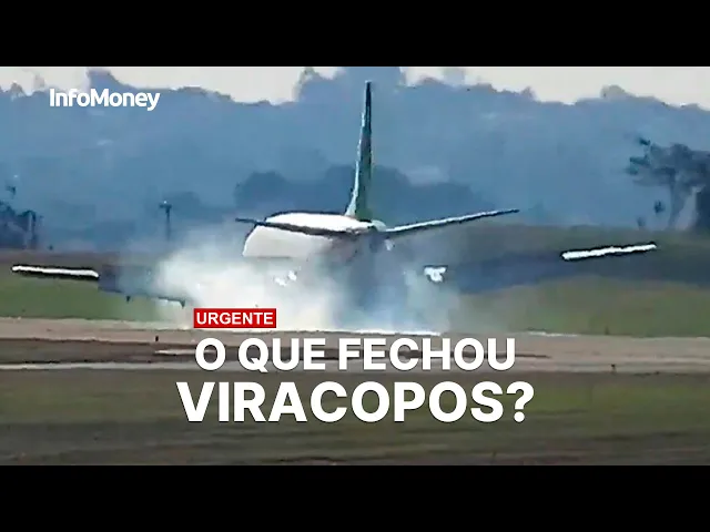 Viracopos fica duas horas fechado após pneu de avião estourar em pouso de emergência