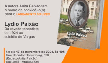 Terceira edição da biografia de Lydio Paixão será lançada dia 13