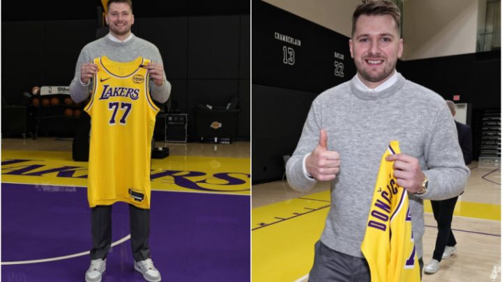 Luka Doncic é apresentado pelos Los Angeles Lakers após troca histórica com os Mavericks